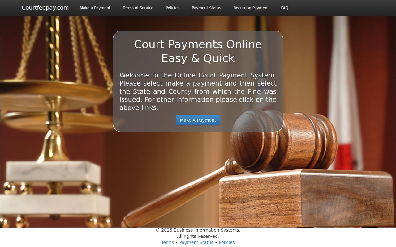 Perry County court payment portal distinguished from docket search