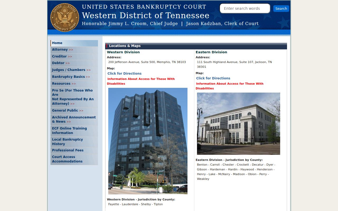 Perry County criminal docket comparison with federal bankruptcy court locations